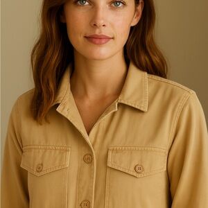 Sanctuary yellow work shirt jacket